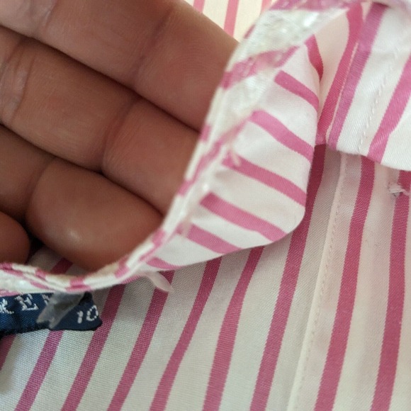 Ralph Lauren Halter Top Button Up Pink White Stripe Preppy Classic Summer 10 - Picture 10 of 10